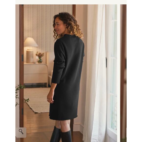Frank & Eileen IZZIE Black Sweatshirt Dress - Size M - Picture 2 of 6